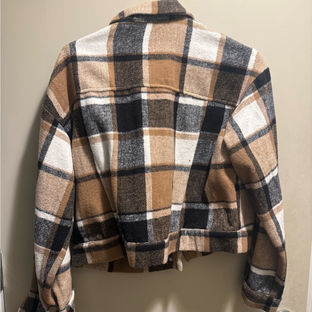 Plaid Cropped Jacket - image 3